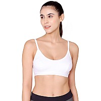 Bodycare Womens Cotton Spandex Padded Nonwired Sports Bra Pack Of 6 E1608Www30Bwhite30