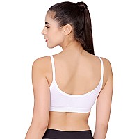 Bodycare Womens Cotton Spandex Padded Nonwired Sports Bra Pack Of 6 E1608Www30Bwhite30