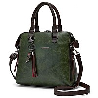 Vismiintrend Green Leather Sling Satchel Handbag For Women & Girls| Casual Shoulder Bag For Travel, Office, College | Side Purse For Birthday, Anniversary Gift For Wife/Mother & Rakhi Gifts For Sister