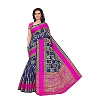 Indian Fashionista Womens Cotton Silk Banarasi Saree Beautiful With Unstitched Blouse Piece for DailyPartyWeddingCasual Wear