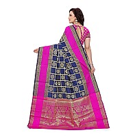 Indian Fashionista Womens Cotton Silk Banarasi Saree Beautiful With Unstitched Blouse Piece for DailyPartyWeddingCasual Wear