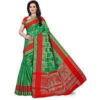 Indian Fashionista Womens Cotton Silk Banarasi Saree Beautiful With Unstitched Blouse Piece for DailyPartyWeddingCasual Wear