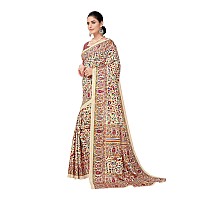 Vimla Womens Multicolor Malgudi Art Silk Uniform Saree with Blouse (2109)