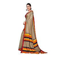 Vimla Womens Beige Malgudi Art Silk Uniform Saree with Blouse (2120)