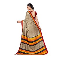 Vimla Womens Beige Malgudi Art Silk Uniform Saree with Blouse (2120)