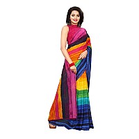 KANCHNAR Womens Georgette Printed Saree With Blouse 789S54Multi