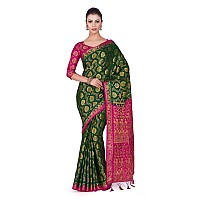 Mimosa Womens Kanchipuram Silk Saree With Unstitched Blouse Piece (4282-65-2D-Bgrn-Rni_Green)