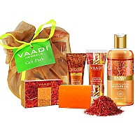 VAADI HERBALS Luxurious Saffron Skin Whitening Set, Gel, 4 Count