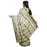 Raj Sarees Womens Woven Cotton Saree (331-04_Beige)