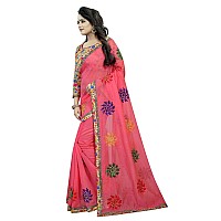 Online Bazaar Womens Chanderi Cotton Silk Saree With Blouse Piece (2246_Pink)