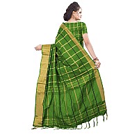 Dhruvi Trendz Soft Cotton & Silk Saree For Women Banarasi Saree Under 399 2021 Beautiful For Women saree (Green_Free Size)