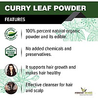 The Forest Herbs Natural Care From Nature 100% Curry Leaves Powder 200Gms (Sun Dried & Stemless) for Strong and Shiny Hair Growth