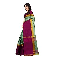 DHRUVI TRENDZ Women Cotton Silk SareeDupliS1125Light Green PinkFree Size