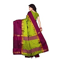 OM SAI LATEST CREATION Cotton Silk Plain Saree With Blouse Piece Black Red Parrot Green Pink