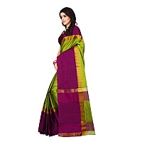 OM SAI LATEST CREATION Cotton Silk Plain Saree With Blouse Piece Black Red Parrot Green Pink