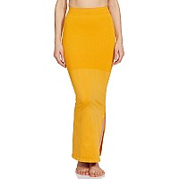 Clovia Womens Petticoat Style Saree Shapewear with Side Slit (SW0023P07_Yellow_S)