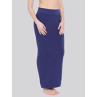 Clovia Womens Petticoat Style Saree Shapewear with Side Slit (SW0023P08_Blue_XL)