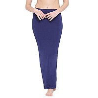 Clovia Womens Petticoat Style Saree Shapewear with Side Slit (SW0023P08_Blue_M)