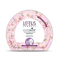 Lotus Herbals Whiteglow Infused Brightening Serum Sheet Mask, 20 g