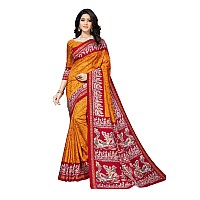 Vimla Womens Red Malgudi Art Silk Uniform Saree with Blouse Piece (2315_Red)