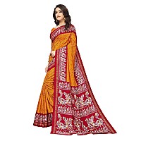 Vimla Womens Red Malgudi Art Silk Uniform Saree with Blouse Piece (2315_Red)