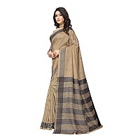 Vimla Womens Beige Malgudi Art Silk Uniform Saree with Blouse Piece (2325_Beige)