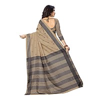 Vimla Womens Beige Malgudi Art Silk Uniform Saree with Blouse Piece (2325_Beige)