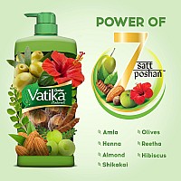 Dabur Vatika Health Shampoo - 640ml | With 7 natural ingredients | For Smooth, Shiny & Nourished Hair | Repairs Hair damage, Controls Frizz | For All Hair Types | Goodness of Henna & Amla