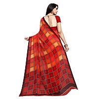 Vaamsi Georgette Printed Saree(PC10_Orange_Free Size)