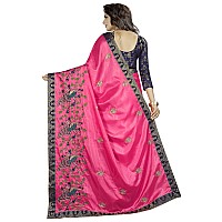 Shreeji Designer Womens Jacquard Paper Silk Saree With Blouse Piece (Pink2)