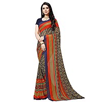 Anand Sarees Women georgette blend Saree(1499_Blue_one size)