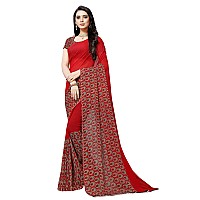 Kashvi sarees Womens Georgette Saree With Blouse Piece (Multicoloured)