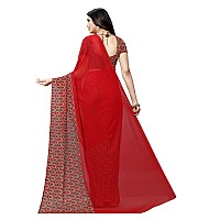 Kashvi sarees Womens Georgette Saree With Blouse Piece (Multicoloured)