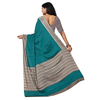 Miraan Womens Silk Blend Saree with Blouse Piece (Olive Green)