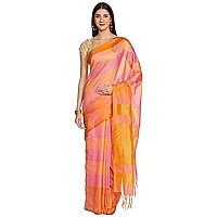 OM SAI LATEST CREATION Womens Art Silk Saree With Blouse Piece(Pink,Free Size)