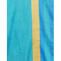 OM SAI LATEST CREATION Womens Soft Cotton Silk Saree with Blouse Piece (Free Size) (Blue)