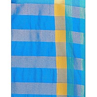 OM SAI LATEST CREATION Womens Soft Cotton Silk Saree with Blouse Piece (Free Size) (Blue)