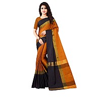 DHRUVI TRENDZ Womens Art Silk Saree With Blouse Piece DtS1401OrangeOne SizeOrange