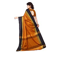 DHRUVI TRENDZ Womens Art Silk Saree With Blouse Piece DtS1401OrangeOne SizeOrange