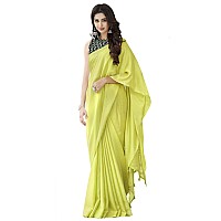 Miraan Womens Jute Cotton Saree with Blouse Piece (SRHIW10, Yellow)