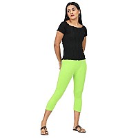 Robinbosky Premium Cotton Lycra Stretchable Capris Leggings Sgreenflash