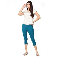 Robinbosky Premium Cotton Lycra Stretchable Capris Leggings Satlanticdeep