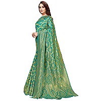 Glory Sarees Womens Kanchipuram Art Silk Saree(kara104rama_Rama Green)