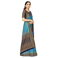 MIMOSA Women Patola Style Art Silk Saree Color: Blue (4573-2528-2D-An-Ny)