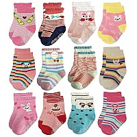 Trendy Dukaan Baby Boys Baby Girls Cotton Socks 107Agripsocksmulticolored