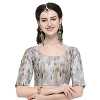 Janasya Womens Poly Silk Digital Printed Saree Blouse(BL093-XS)