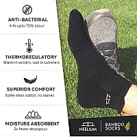 Heelium Bamboo Socks For Men Ankle Length Antiodour Breathable Padded Base Antibacterial Softer Than Cotton Made In India