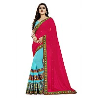 arriva fab Georgette Saree with Blouse Piece