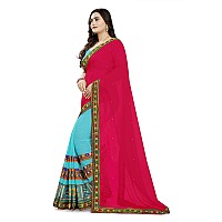 arriva fab Georgette Saree with Blouse Piece