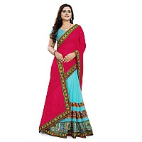 arriva fab Georgette Saree with Blouse Piece